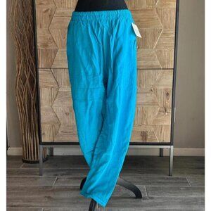 NWT B'Gauze Women's Blue Straight Leg Casual Pants Size L/XL Summer